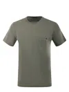 Fay Cotton Logo T-shirt In Green