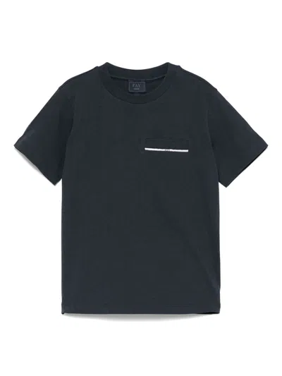 Fay Kids' Cotton T-shirt In Blue