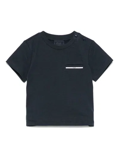 Fay Babies' Cotton T-shirt In Blue