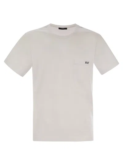FAY FAY COTTON T SHIRT WITH POCKET