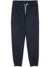 Fay Cotton Tapered Cargo Trousers In Blue