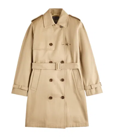 Fay Trenchcoat Aus Baumwolle In Nude