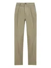 Fay Cotton Trousers In Green