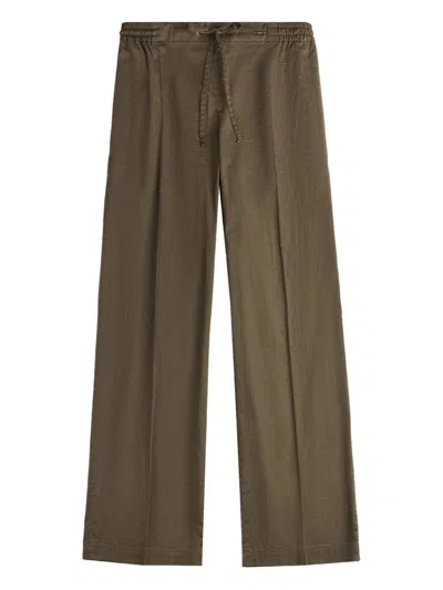 Fay Women Cotton Trousers In Brown