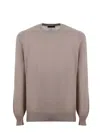 Fay Pullover Sweater In Cotton In Kaki