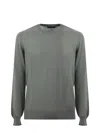 Fay Cotton Yarn Sweater In Verde Salvia