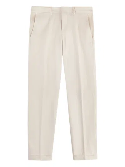 Fay Cream Capri Model Pants In Neutral