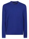 Fay Wool Crew-neck Pullover In Blue