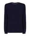 Fay Crew-neck Cotton Jumper In Black