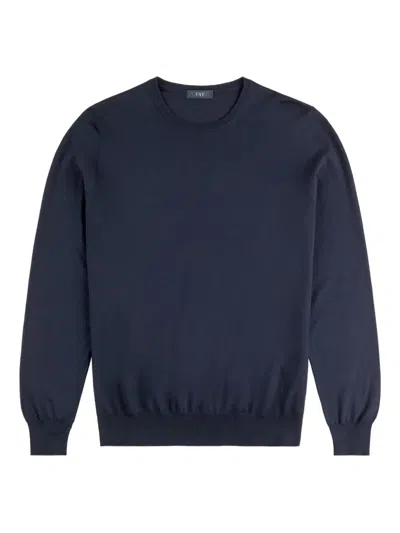 Fay Crew-neck Long-sleeves Sweater In Blue