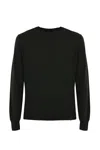 Fay Crew-neck Pullover In Green