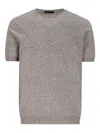 Fay Crew-neck Short-sleeve T-shirt In Gray