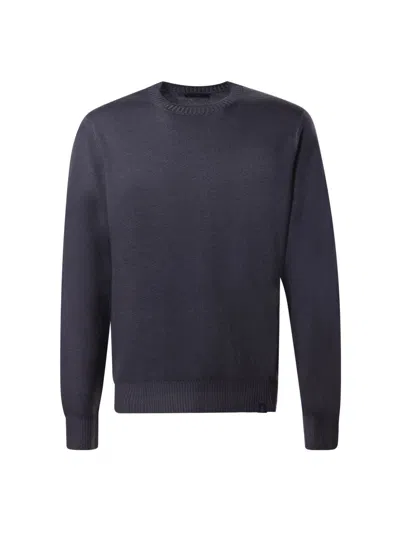 Fay Crew Neck Sweater In Black