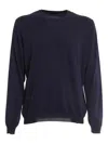 Fay Crew-neck Sweater In Blue