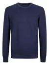 Fay Crew-neck Sweater In Blue