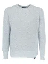 Fay Crew-neck Sweater In Blue
