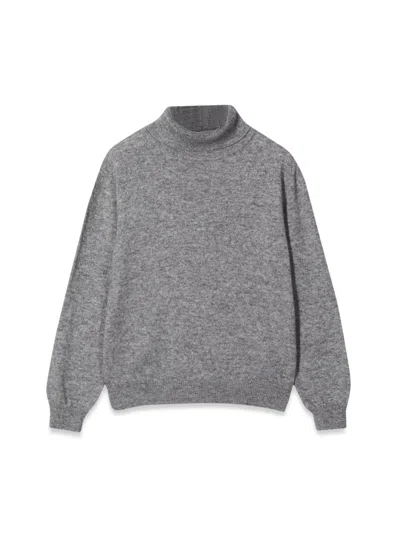Fay Crew Neck Sweater For Kids In Gray