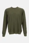 Fay Crew Neck Sweater In Green