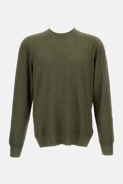 Fay Crew Neck Sweater In Green