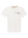 Fay Crew-neck T-shirt With Logo In White