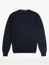 Fay Round-neck Pullover In Wool In Black