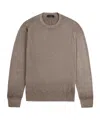 Fay Crew-neck Wool Sweater In Brown
