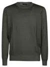 Fay Crewneck Sweater In Verde Inglese Chiaro