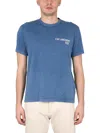 Fay Crewneck T-shirt Graphic Print In Blue