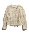 Fay Intricate Crochet Overlay Cotton Canvas Jacket In Nude
