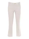 Fay Cropped Flared Hem Pants In Pink