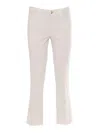 Fay Cropped Flared Hem Pants In Pink