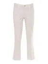 Fay Straight-leg Beige Pants With Flared Hem In Brown