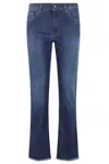 Fay Indigo Cotton Denim Jeans In Green