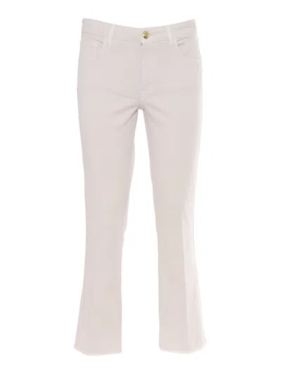 Fay Cropped Pant. T.capo F.do Frangia In Neutral