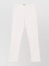 Fay Cropped Trousers With Belt Loops And Pockets In White