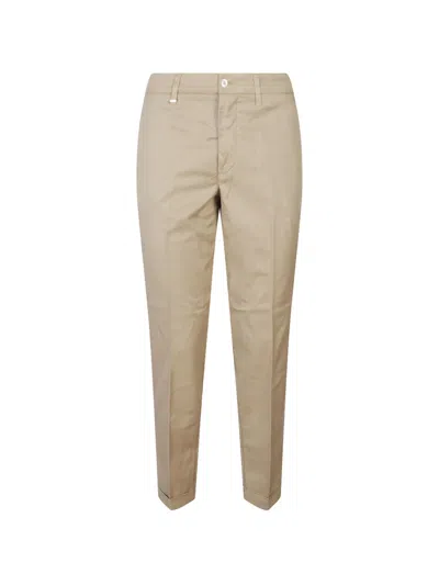 Fay Cuffed Trousers In Brown