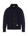 Fay Dark Navy Blue Knit Cardigan In Blue