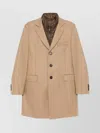 Fay Darted Silhouette Tailored Wool Coat In Neutrals
