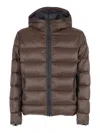 Fay Db Front Piuma Cappuccio In Brown
