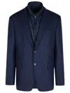 Fay Two-button Peak-lapel Jacket In Blue