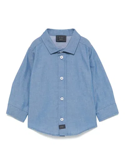 Fay Babies' Denim Shirt In 蓝色