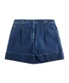 Fay Bermuda Shorts High Waist In Blue