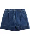 Fay Bermuda Shorts High Waist In Blue