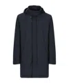 Fay Detachable-hood Padded Coat In Black