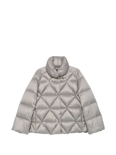 Fay Diamond-quilted Jacket In Gray