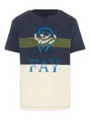 Fay Dog-motif Panelled T-shirt In Multi