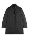 Fay Three-button Single-breasted Coat In Black