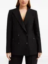 Fay Double-breasted Blazer In Black