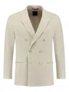 Fay Double-breasted Blazer In Neutrals