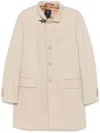 Fay Wool Blend Double-breasted Coat With High Neck